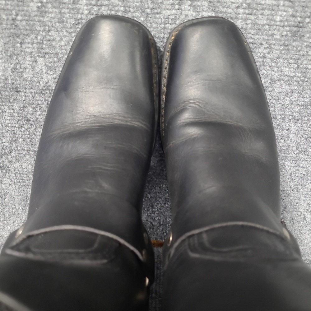 Frye Black Leather Women's Harness 8R Motorcycle Boots Size 6 - Picture 8 of 16
